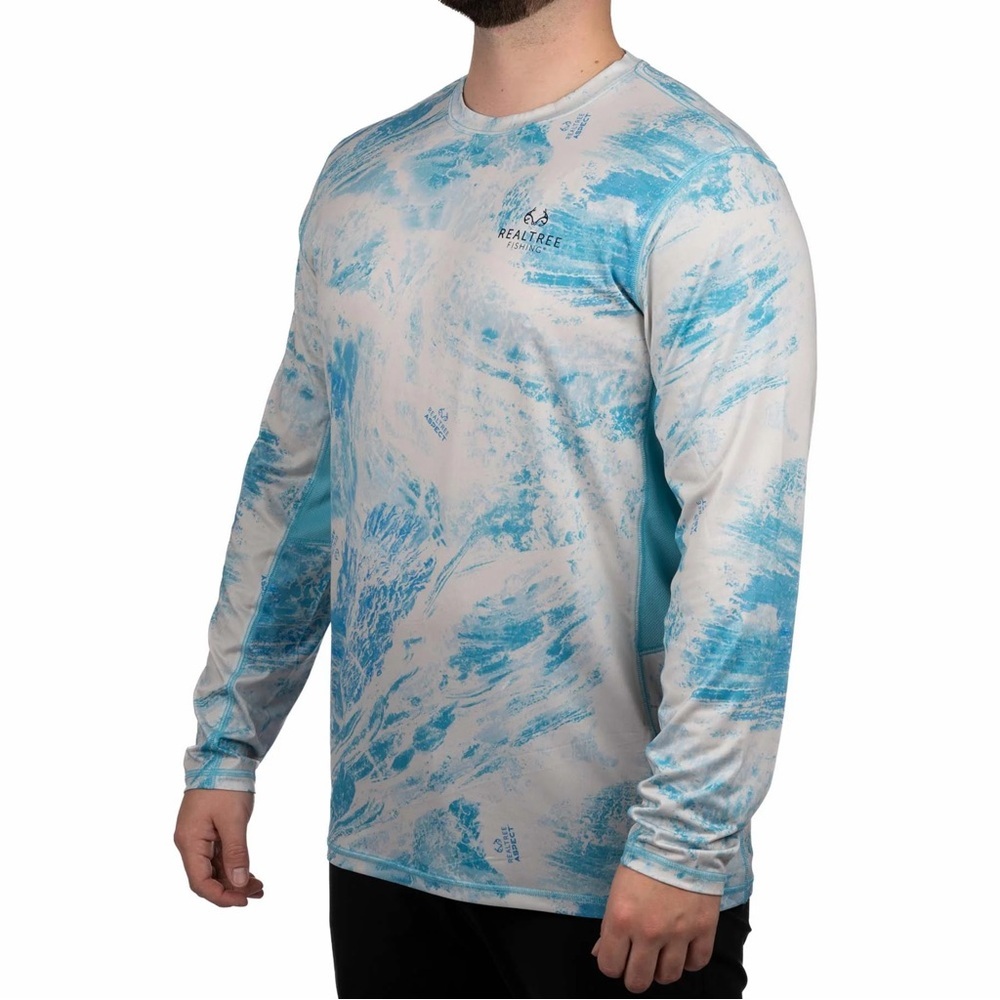 NWT Realtree Men’s Performance Fishing Long Sleeve Shirt in the Aspect Design M